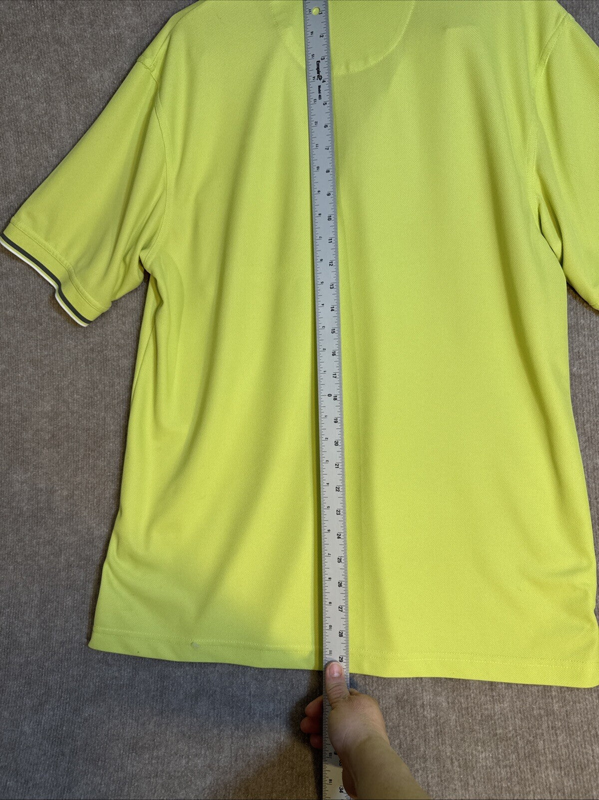 Callaway Golf Shirt XL Bright Yellow Green Performance Mens Polo
