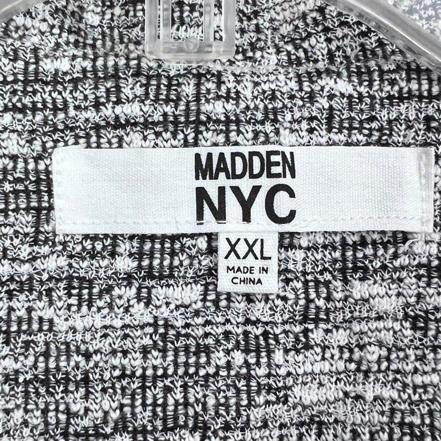 Madden NYC Blazer XXL Black White Tweed Knit Cropped Jacket Career