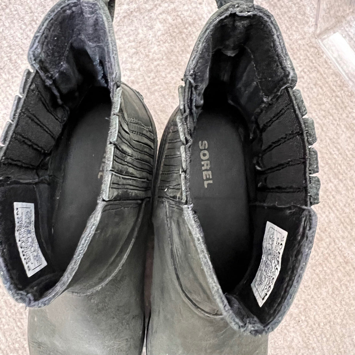 Sorel Womens Ankle Boots Black Leather Chelsea Style Size 7.5