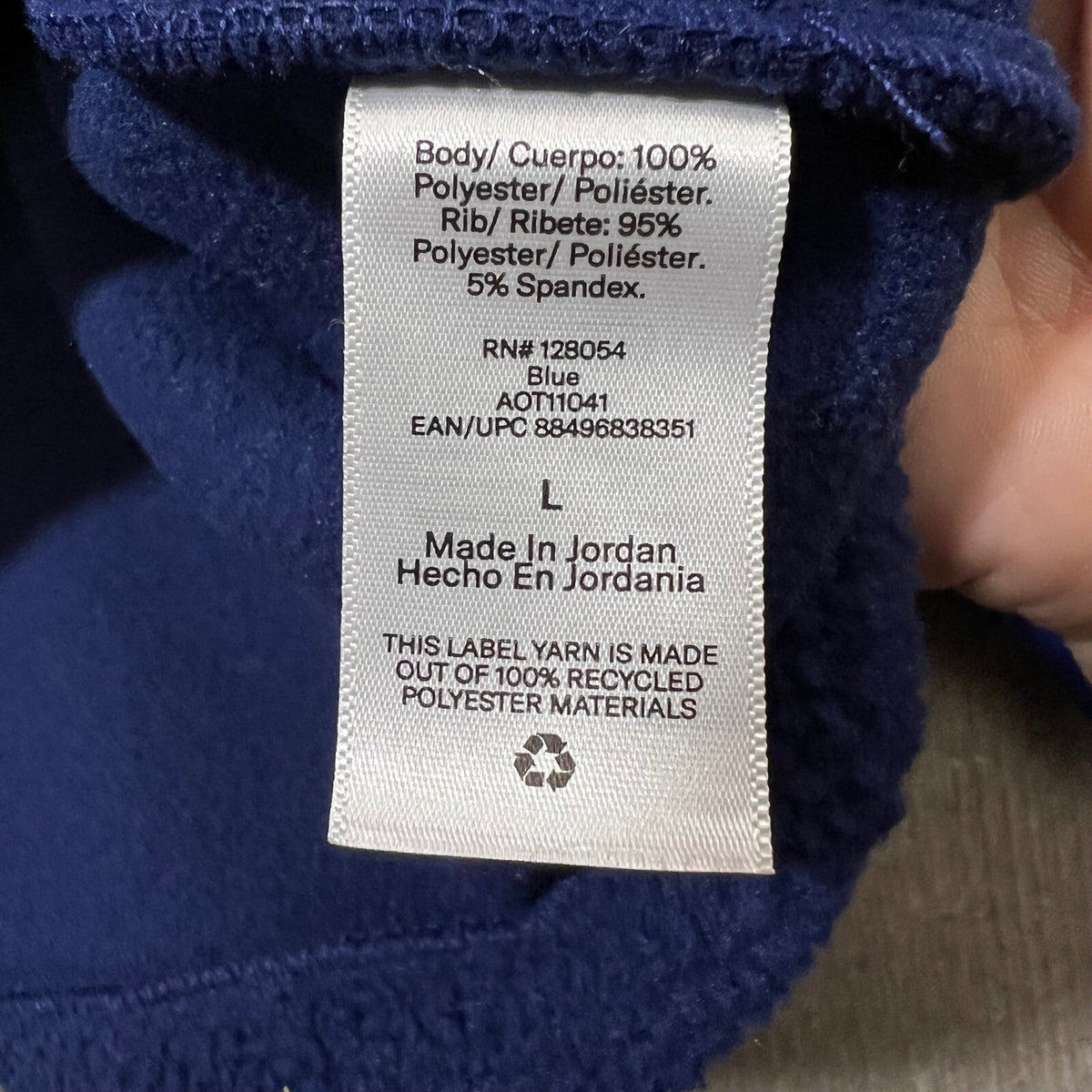 BONOBOS Fielder Pullover Hoodie Fleece Jacket Blue Mens Size L Quarter Zip