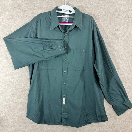 Vintage Allen Solly Hong Kong Shirt Mens 17.5 Button Up Cotton Tottenham Twill