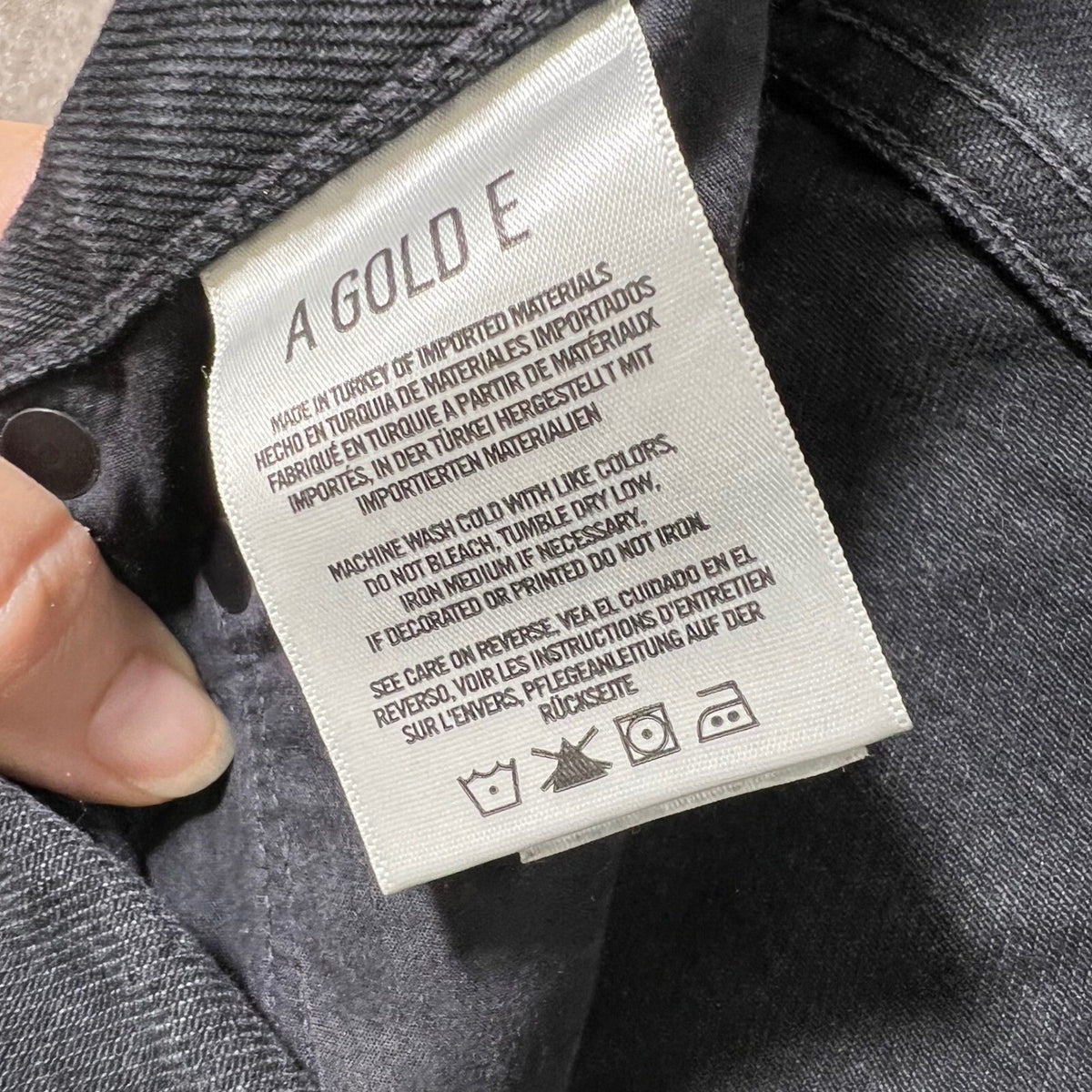 AGOLDE Distressed Grey Denim Cut Off Shorts Button Fly Size 27