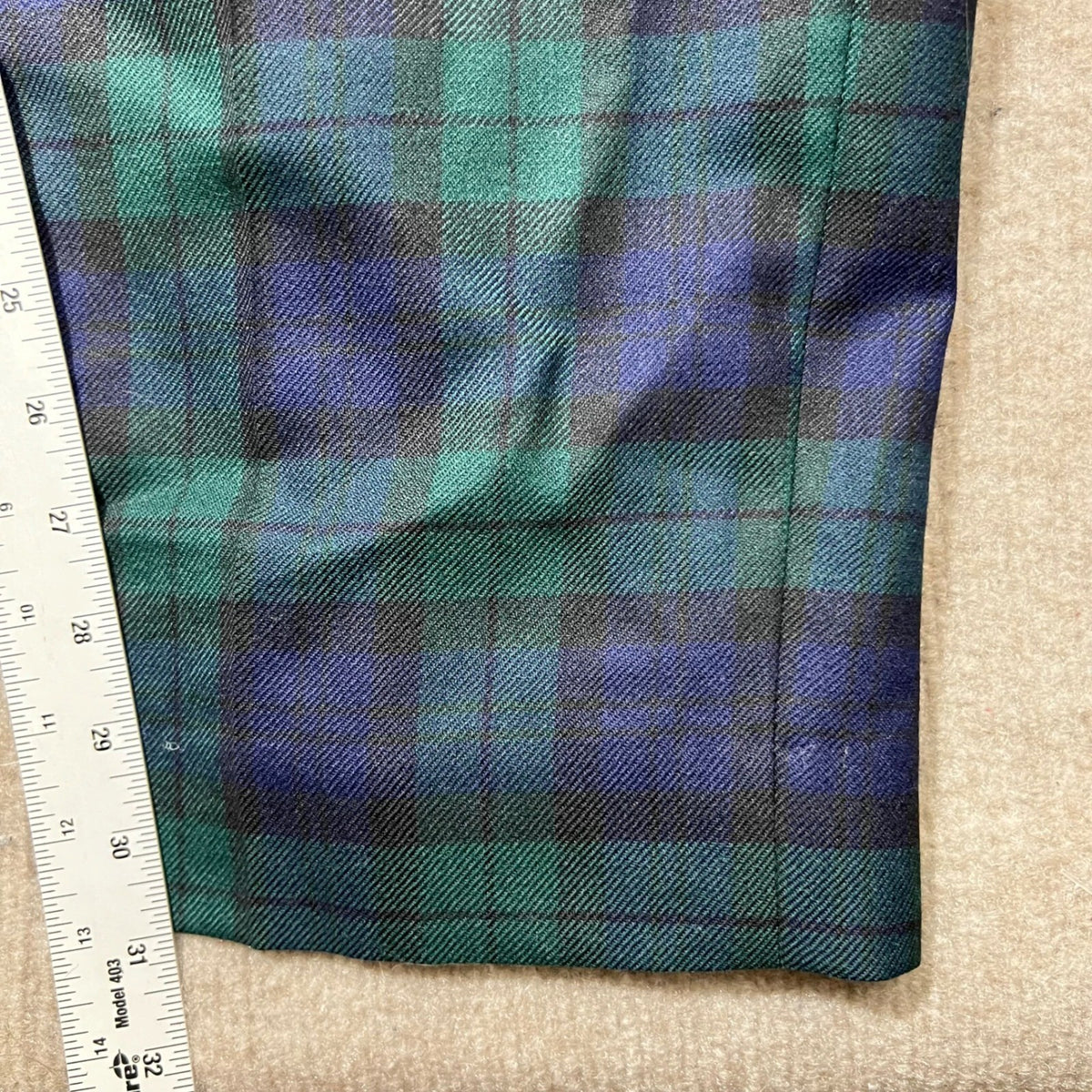 Pendleton Wool Vintage Dress Pants s12 Blackwatch Tartan Plaid NWT Deadstock USA