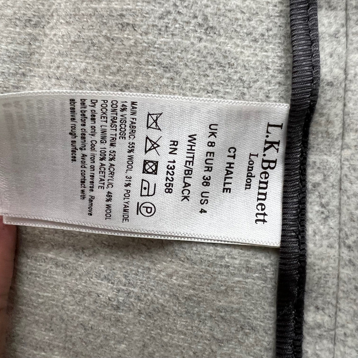 LK Bennett London Colorblock Open Front Longline Cardigan Sweater Coat