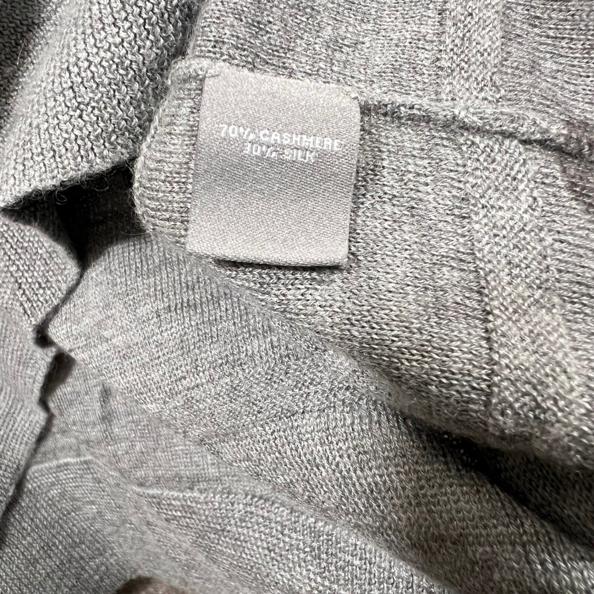 Neiman Marcus Mens Cashmere Silk Gray Stripe Crewneck Sweater Size M