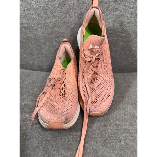 APL Athletic Propulsion Labs TechLoom Zipline Shoes Women 8.5 Peach Knit Running