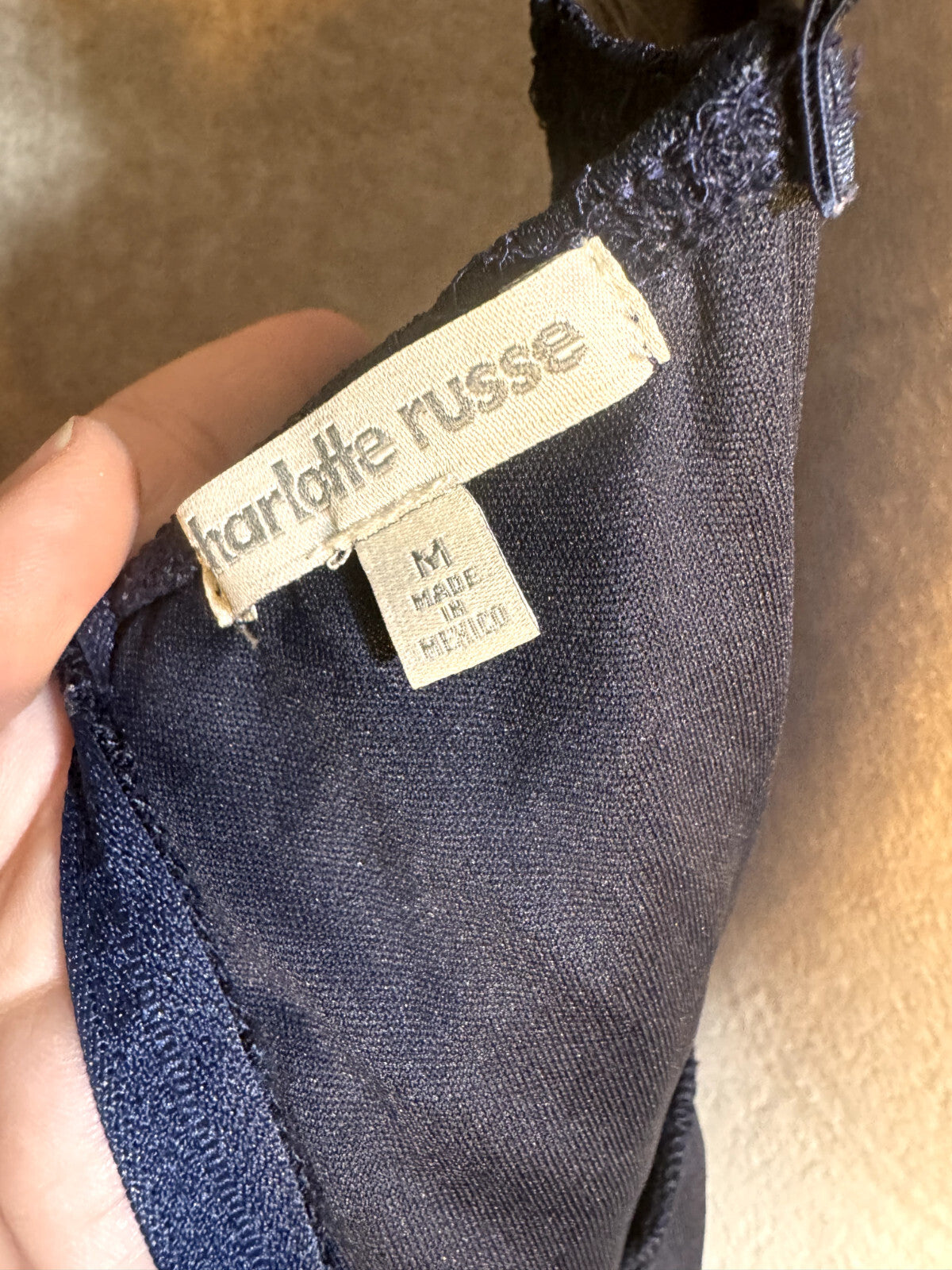 Charlotte Russe M Dress Navy Skater Baby Doll Sweetheart Fairy Prom Hoco
