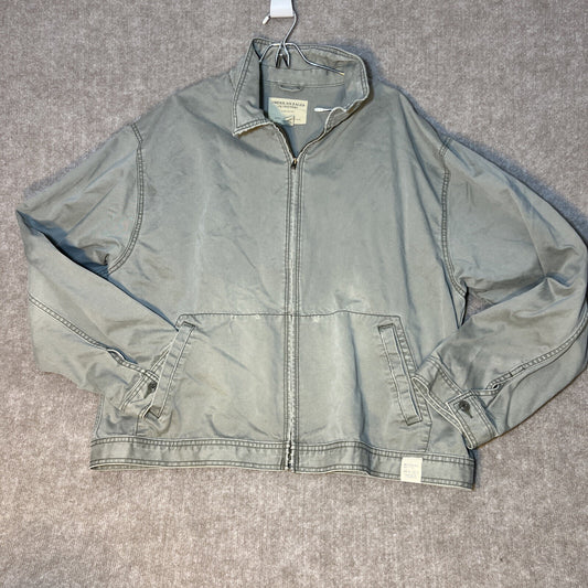 American Eagle Men XXL Jacket Utility Chore Canvas Workwear Distressed
