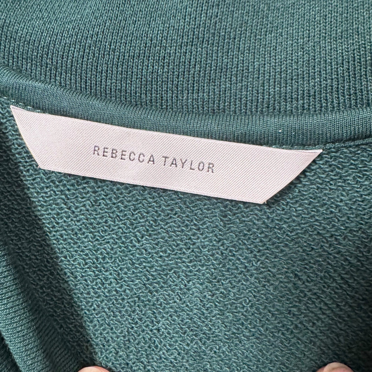 Rebecca Taylor Puff Ruched Long Sleeve Sweatshirt Pima Size S Knit Top