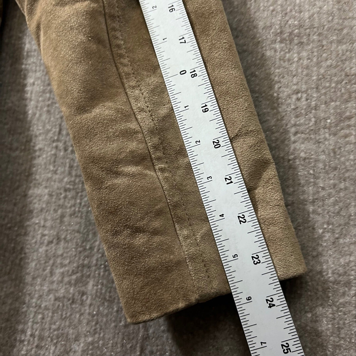 COACH Suede Biker Jacket Sherpa Lined Moto Taupe Quilted Size S No Belt