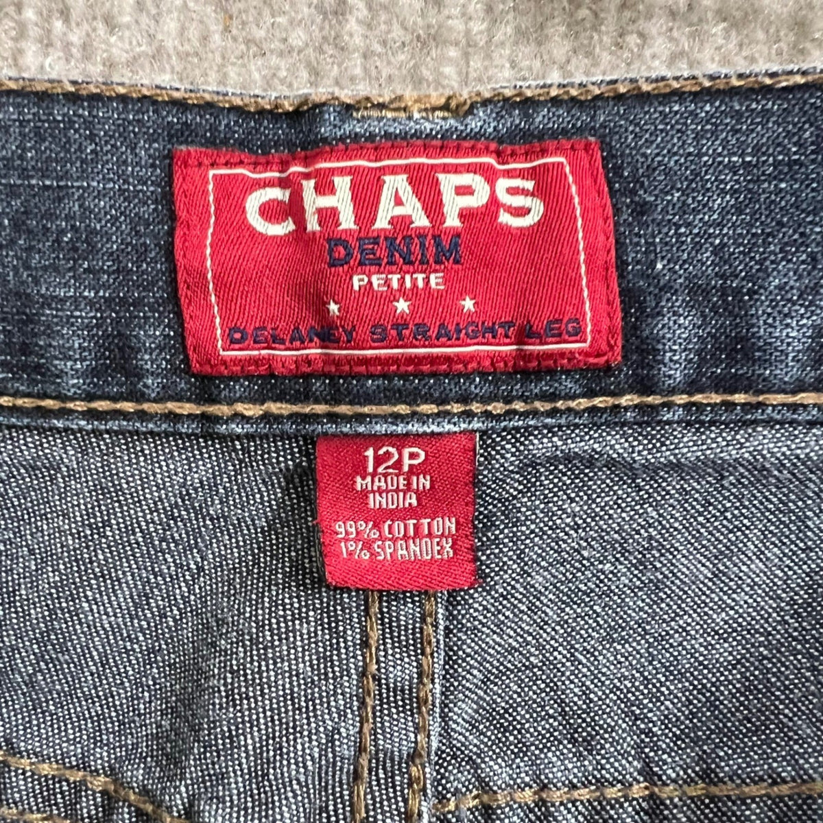 Chaps Denim Petite Delaney Straight Leg Jeans Womens 12P Bootcut