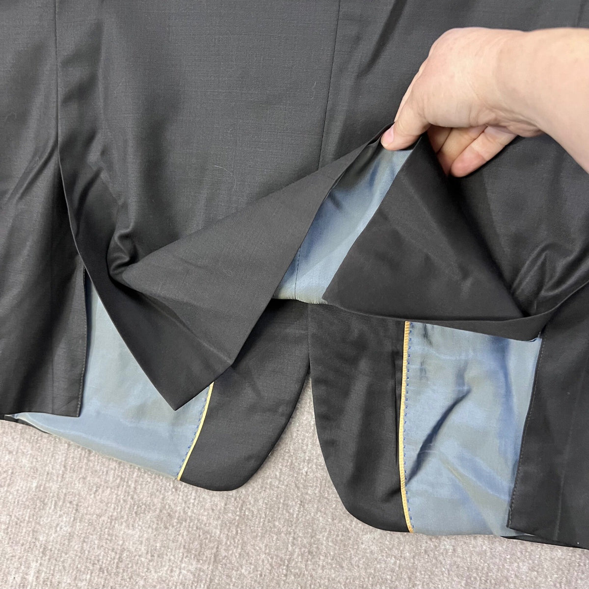Giorgio Cosani 46L Wool Cashmere Blazer 3 Button Double Vent Jacket Office Wear