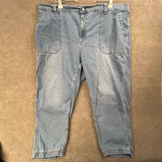 Old Navy OG Chino Pants High Waisted Wide Leg Cropped Light Wash Size 3X