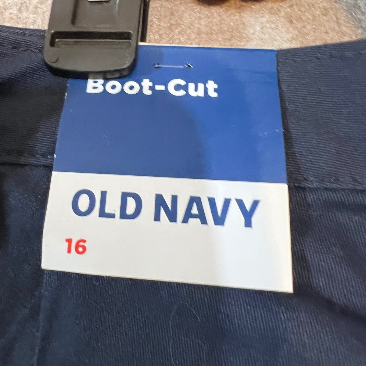Old Navy Boot-Cut Stretch Pants Womens 16 Navy Blue Uniform Chino Professional