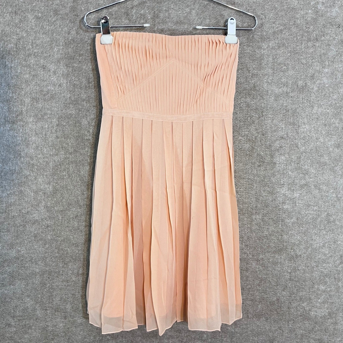 Broadway & Broome Strapless Pleated Dress 2 Silk Babydoll Chiffon Party Coquette