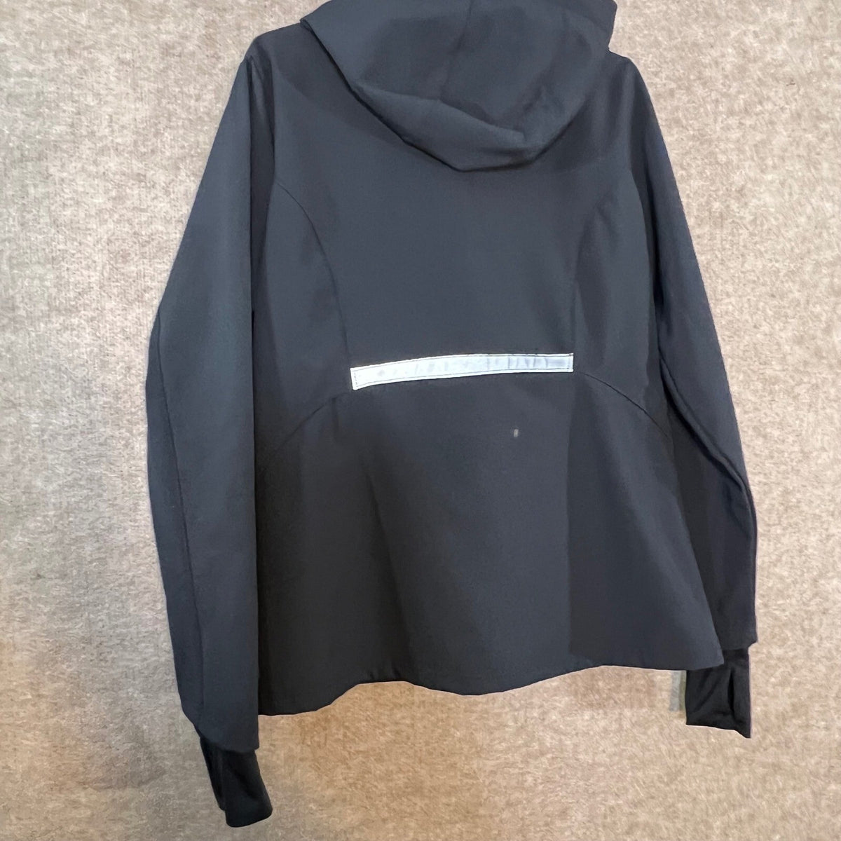 Mondetta Softshell Hooded Jacket Womens XL Black Thumbhole Reflective Gorpcore