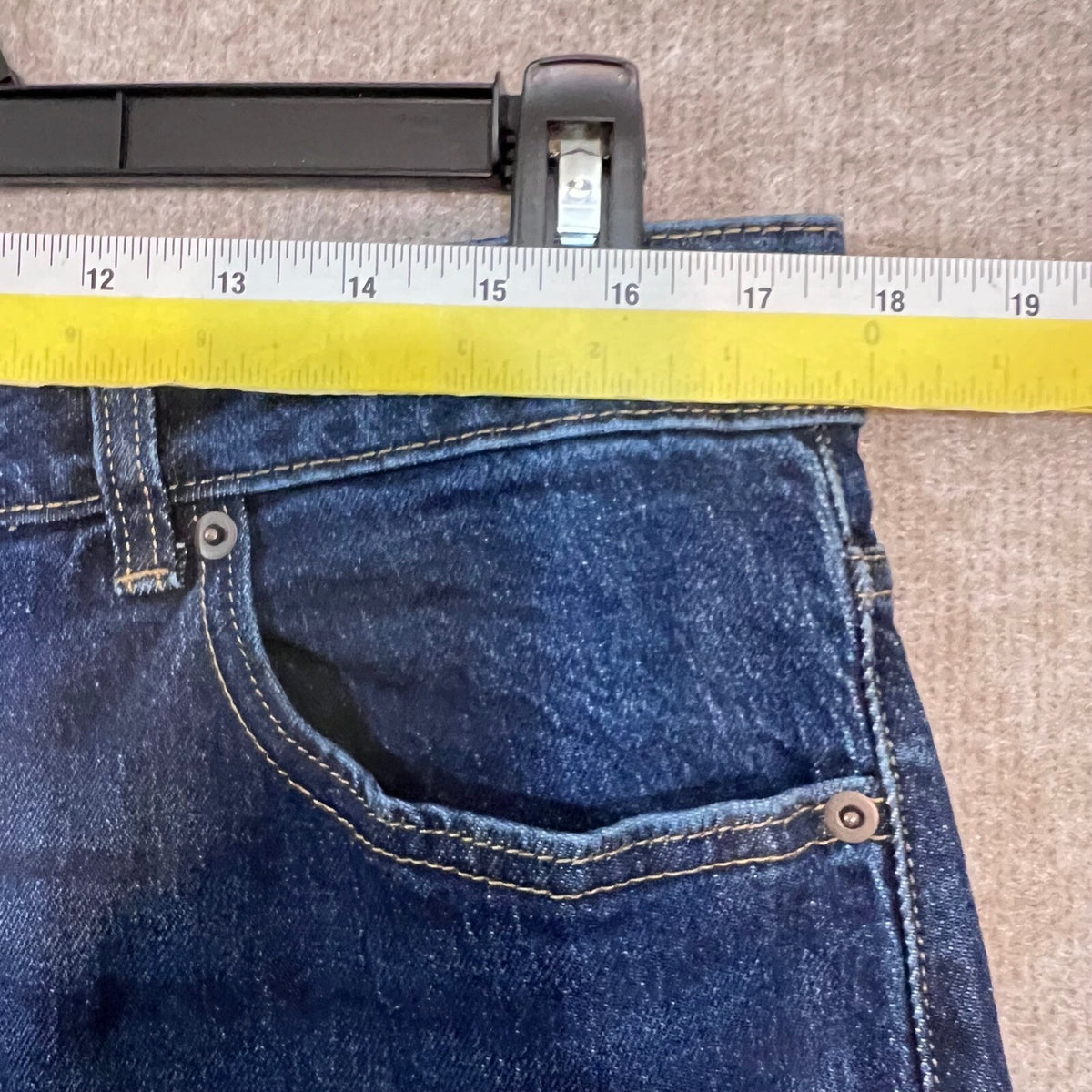 Time and Tru Jeans Womens 16 High Rise Wide Leg Dark Wash Denim Casual