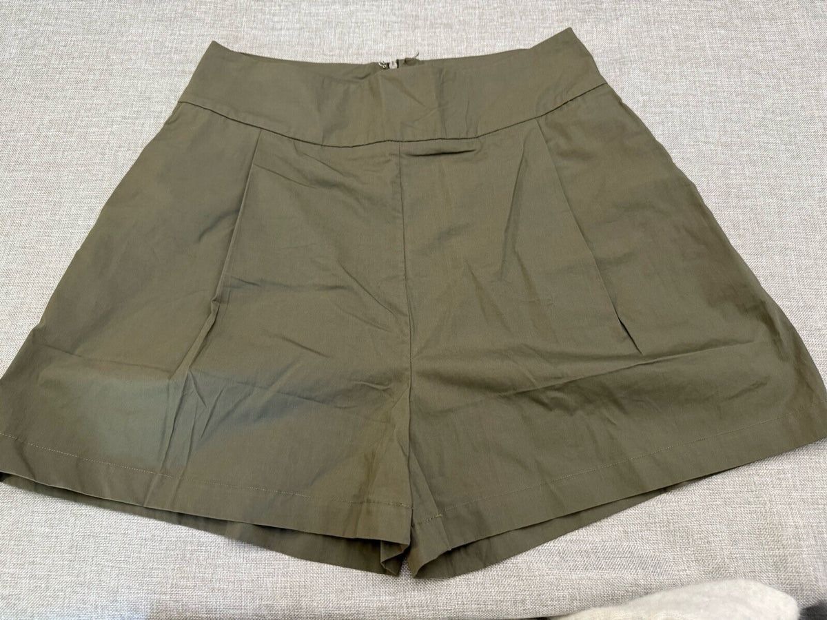 Cotton Bleu Women Sz M High-Waisted Uniform Bermuda Short Y2k Structured  NWT