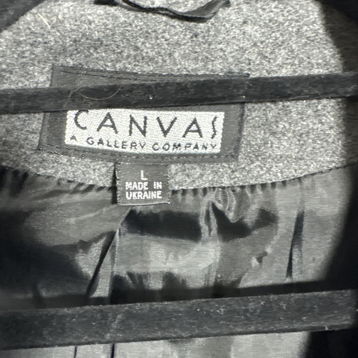 VTG - Canvas Gallery Company Overcoat Jacket Wool-Blend Women Large Cozy