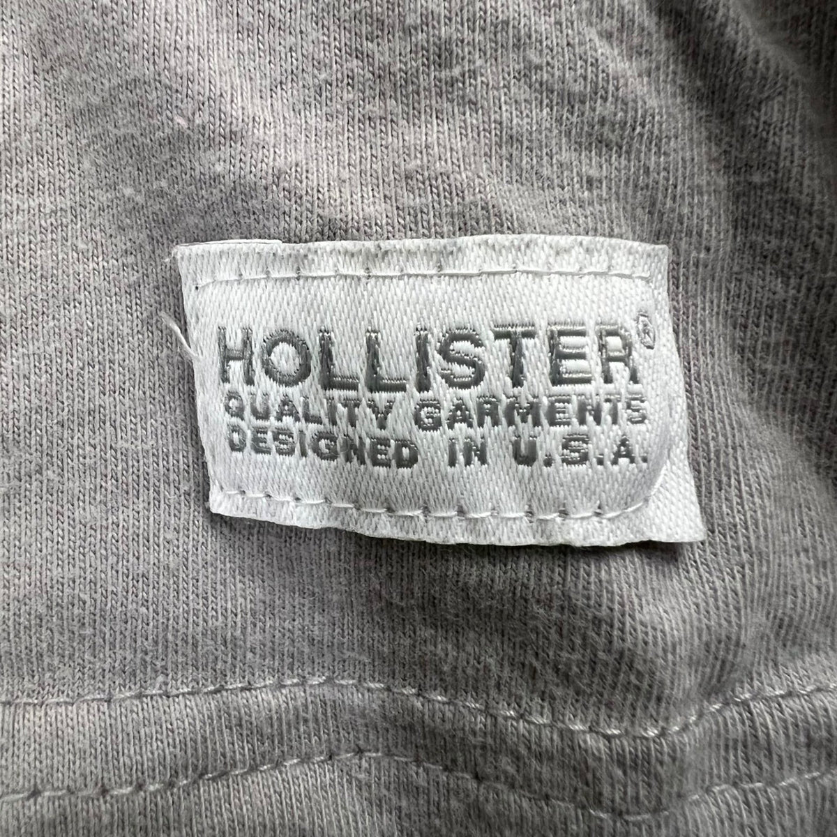 Hollister Relaxed Fit Medium Gray Cotton T Shirt Mens Basic Tee