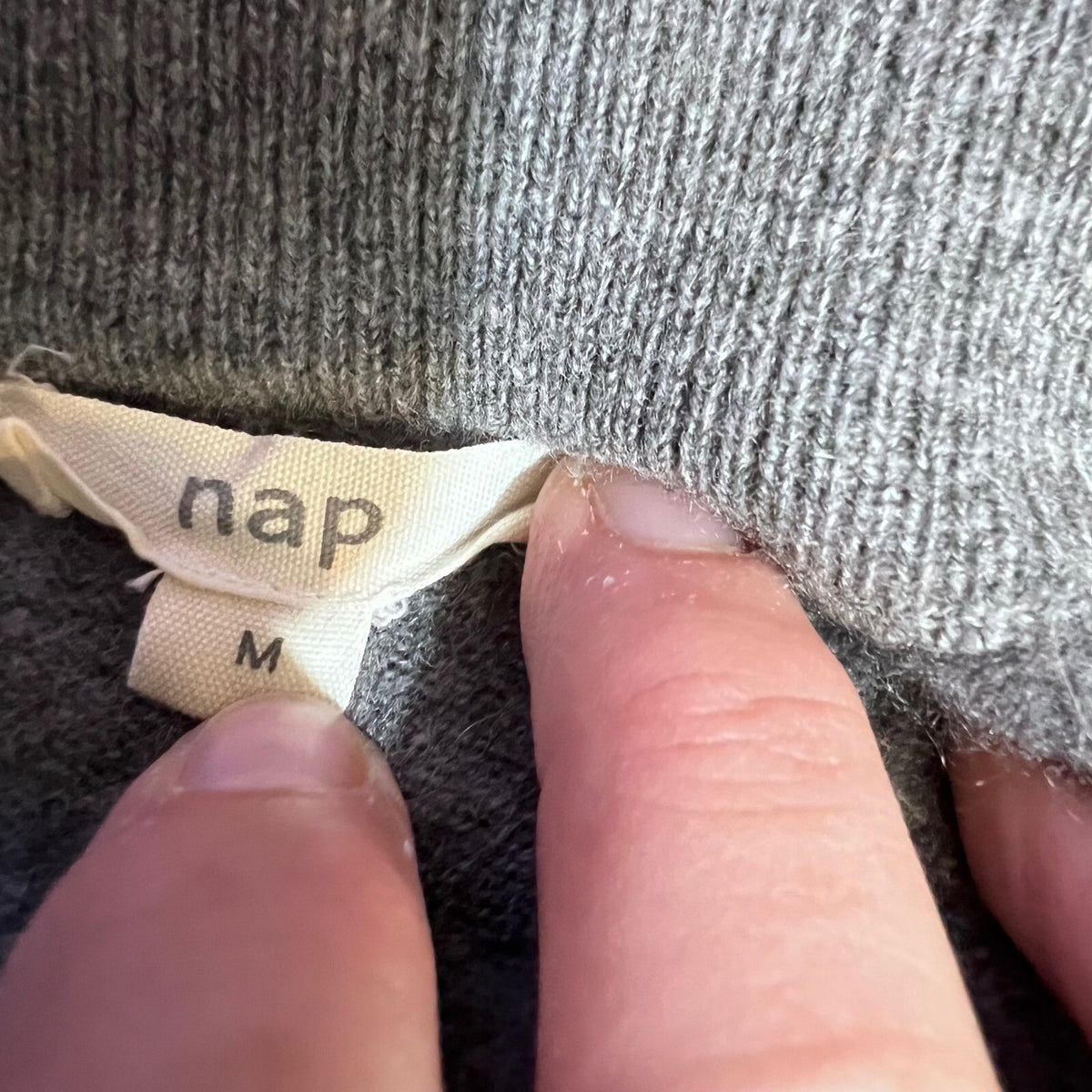 NAP Loungewear Joggers Womens Medium Gray Knit Drawstring Cashmere Blend Cozy