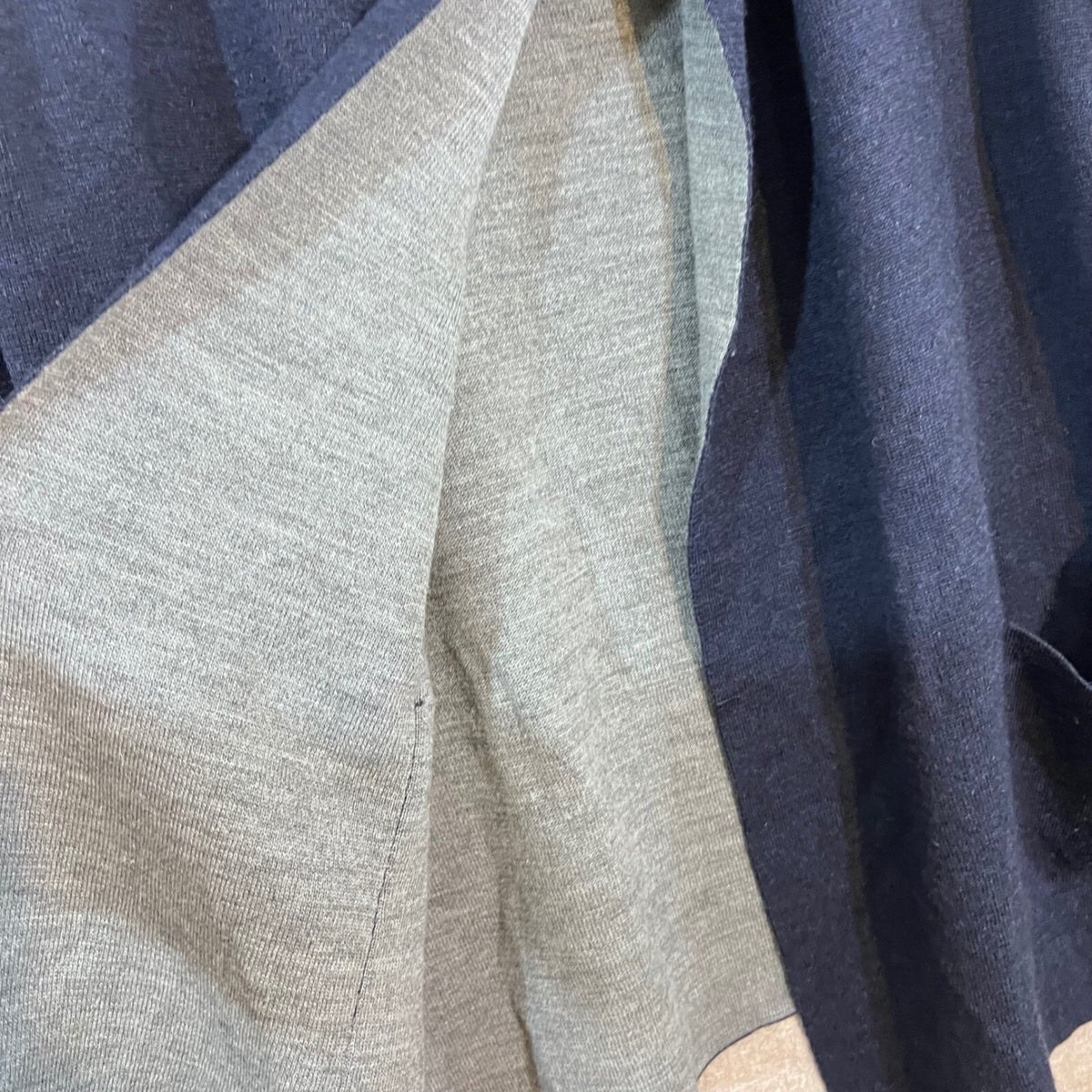 Jones New York Jones & Co Cardigan Womens 1X Navy Blue Gray Hooded Knit Coastal