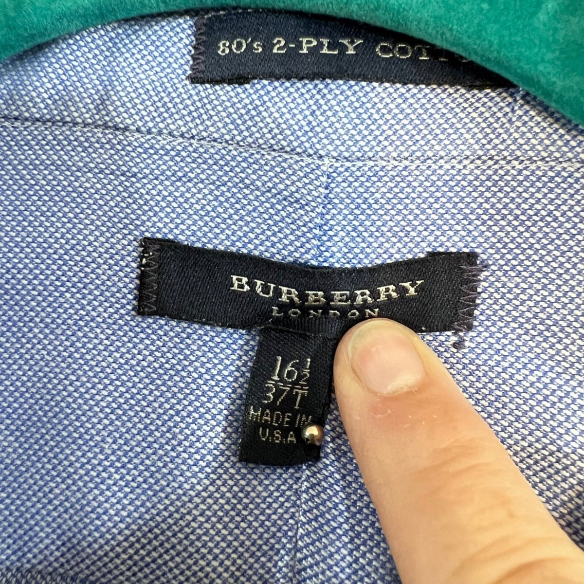 Burberry London Button Down Shirt Mn 16.5 37T Cotton Quiet Luxury Work Interview