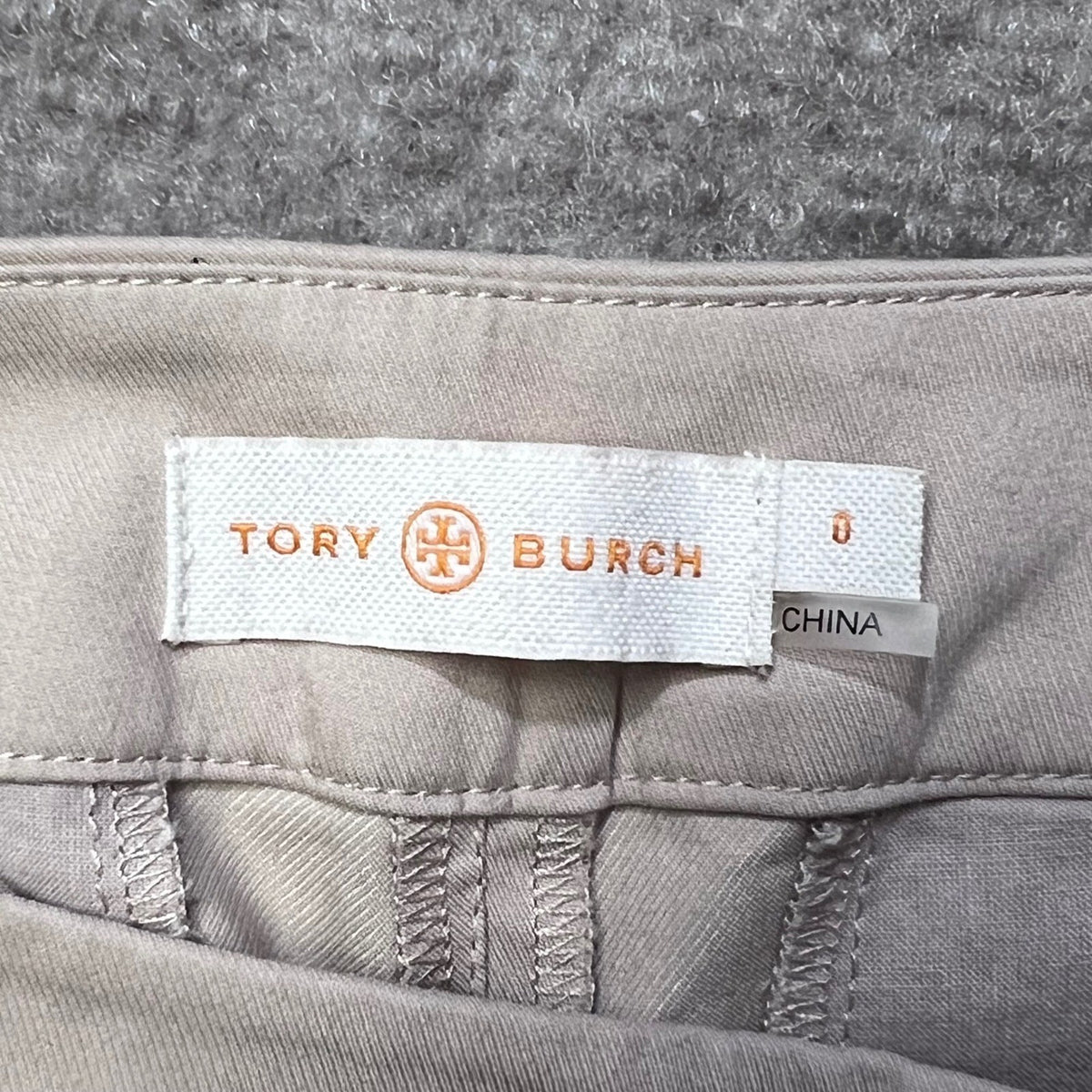 Tory Burch Womens Size 0 Beige Pull On Stretch Pants Career Casual