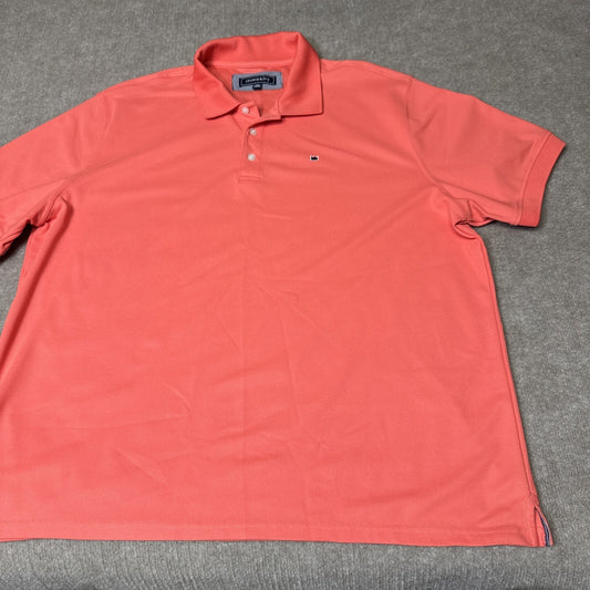 Mens Crown And Ivy Polo Shirt Size XXL Salmon Excellent Condition Preppy