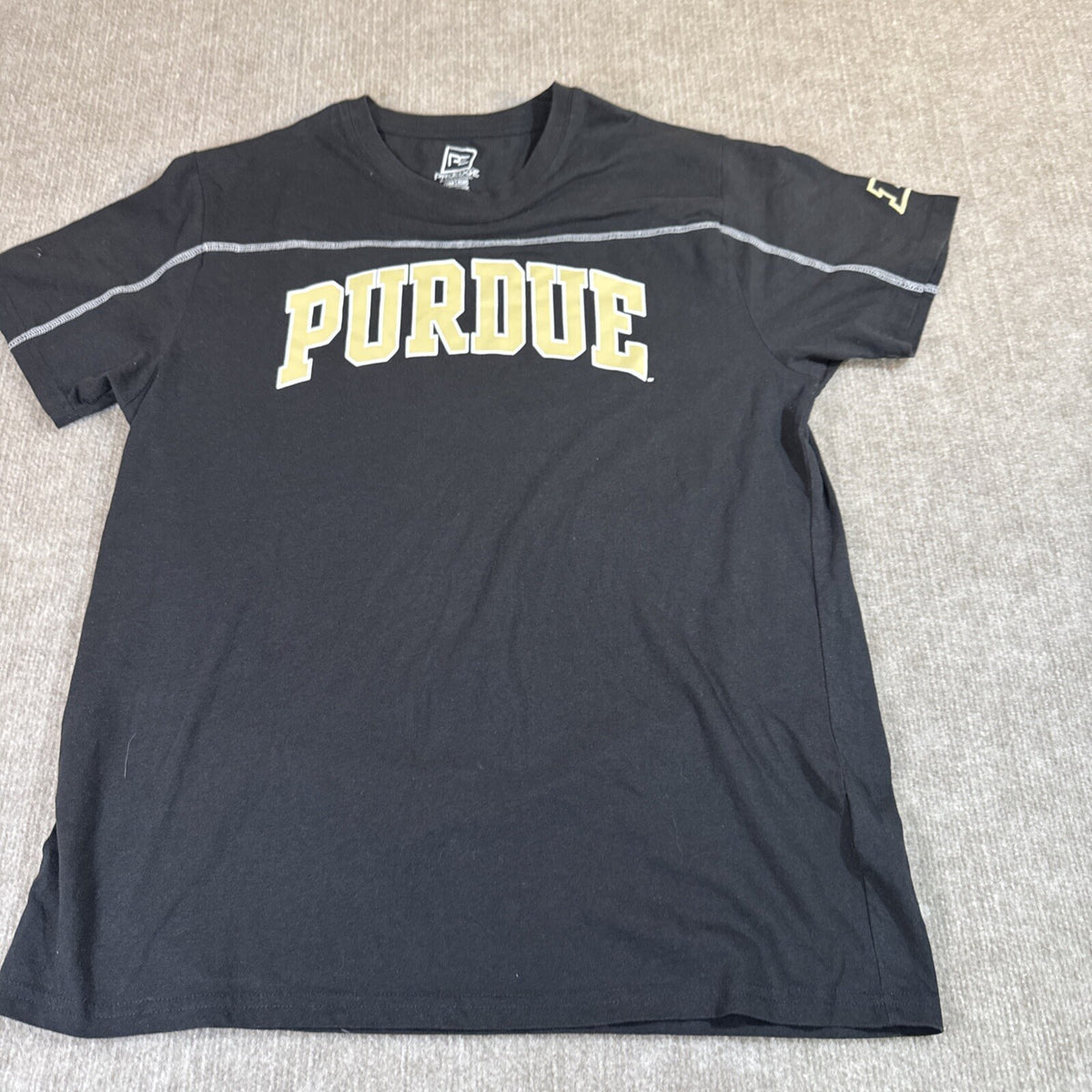 ProEdge Men Lg T-Shirt Purdue Sleeve Blaze