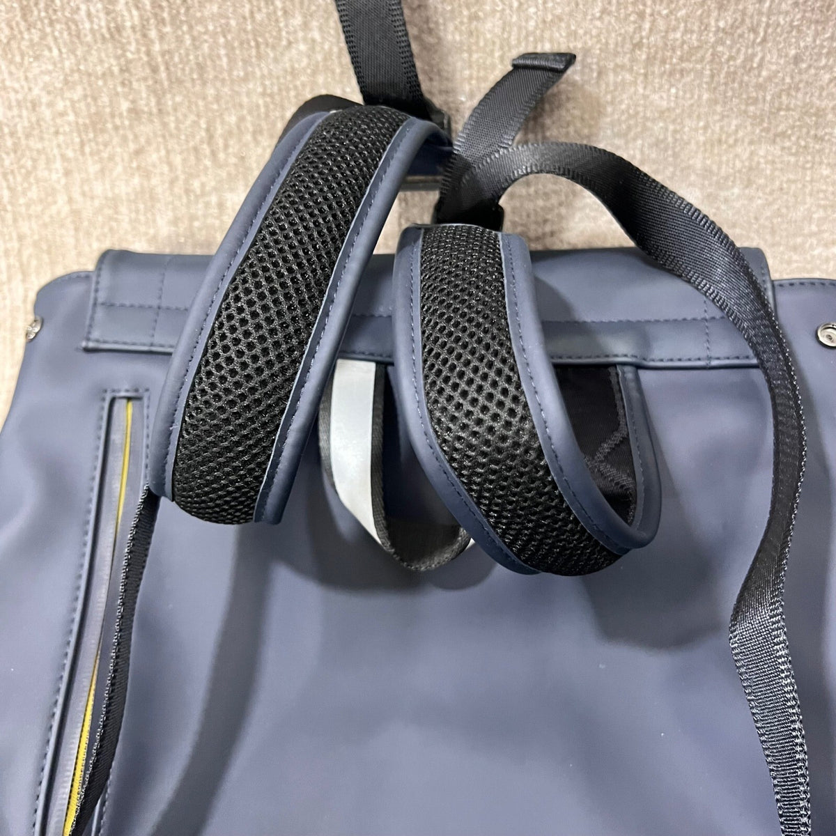 Hunter Target Rubber Backpack Navy Blue Water Resistant Unisex Adjustable Straps