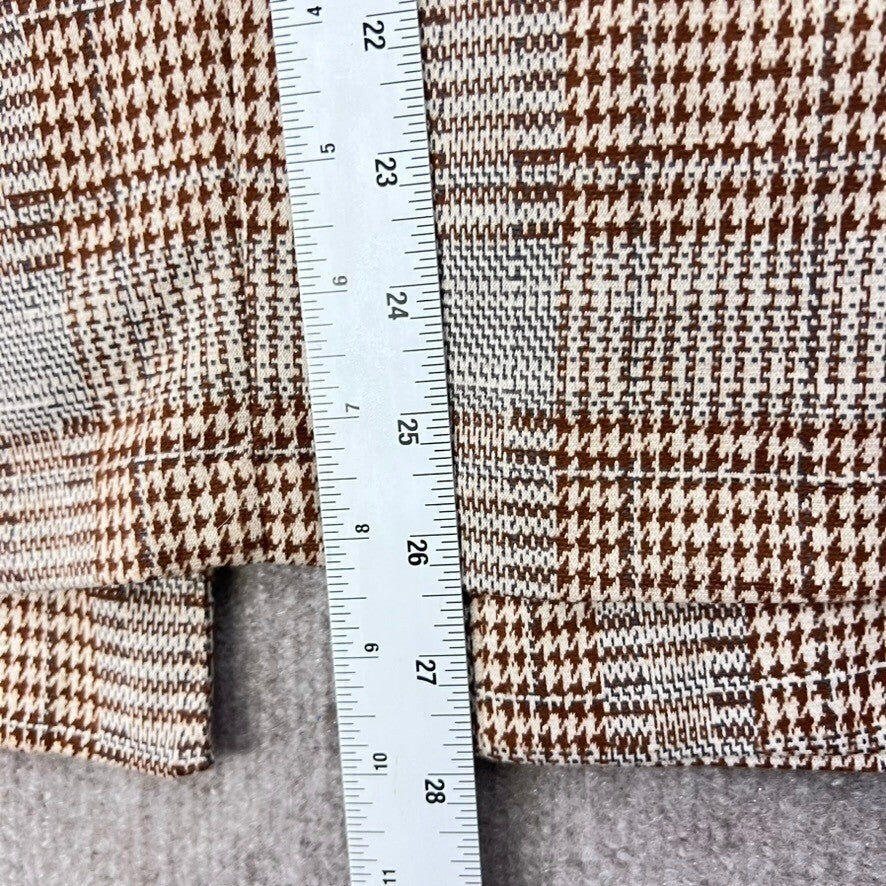 Sanctuary Plaid Blazer Brown Gray Career Casual Office Jacket Size M