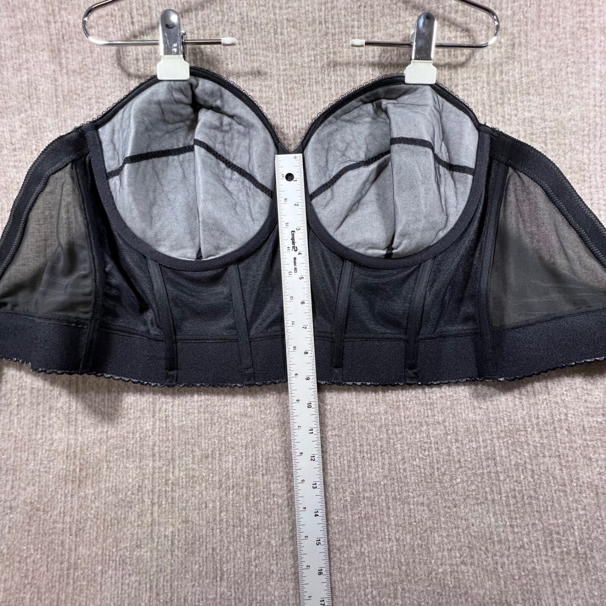 Dominique Apparel Black Longline Strapless Bra 40DD E