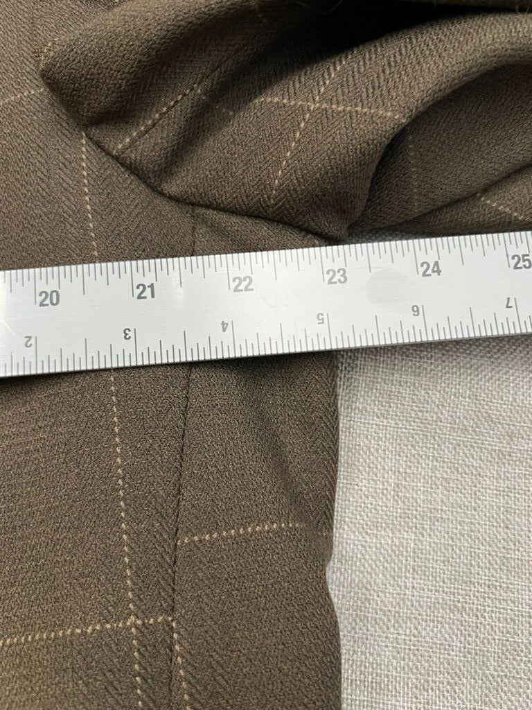Vintage Burberry's Sport Coat Mens Brown Windowpane Plaid Wool Blazer Academia