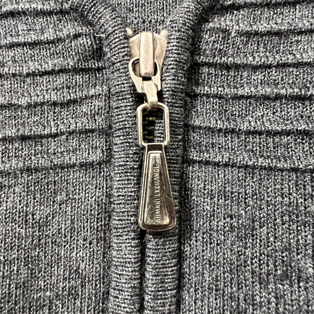 AX Armani Exchange Women Merino Blend Gray Zip Up Cardigan Sweater Size S