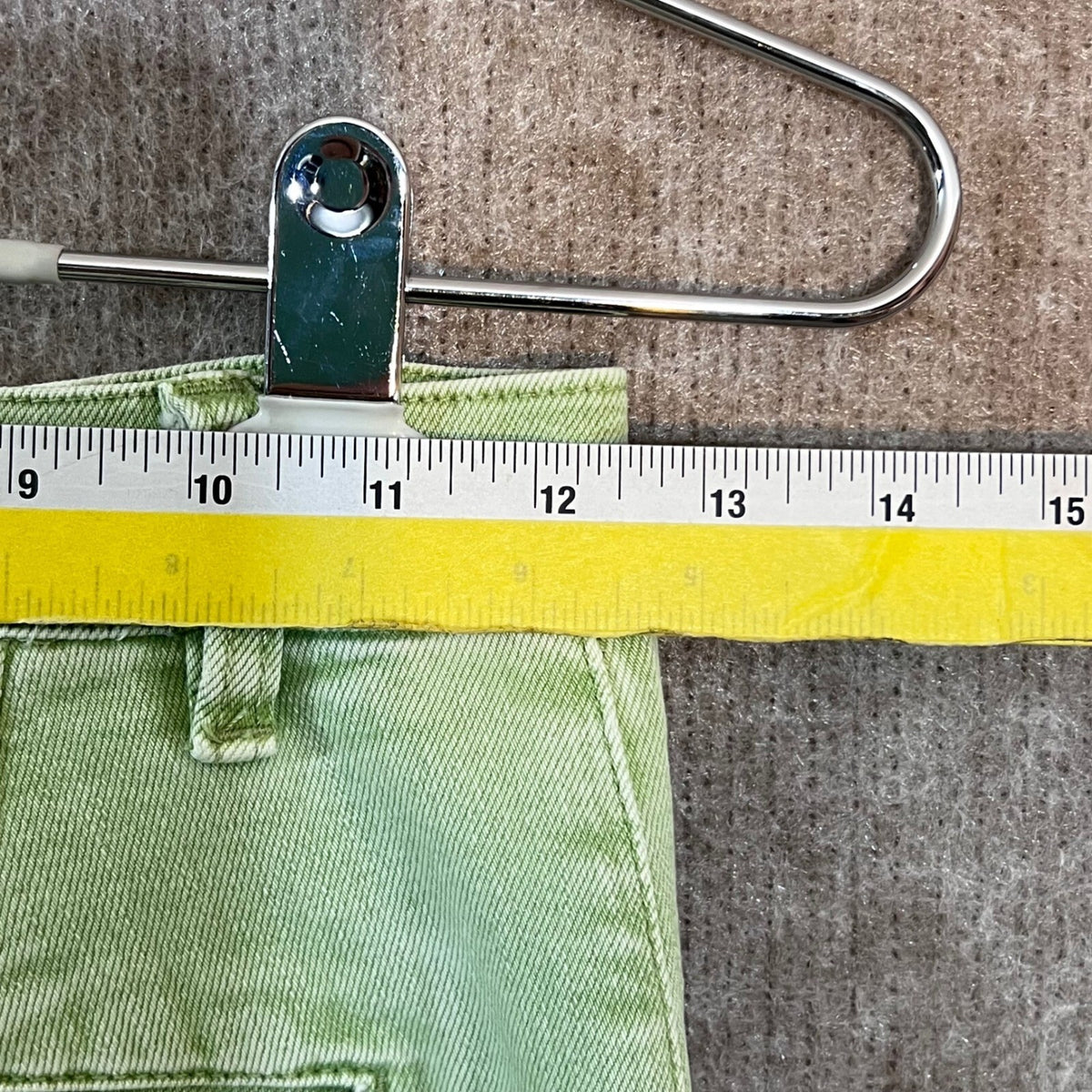 Alice + Olivia Jeans Womens 25 Green High Rise Wide Leg Denim Trousers Sage