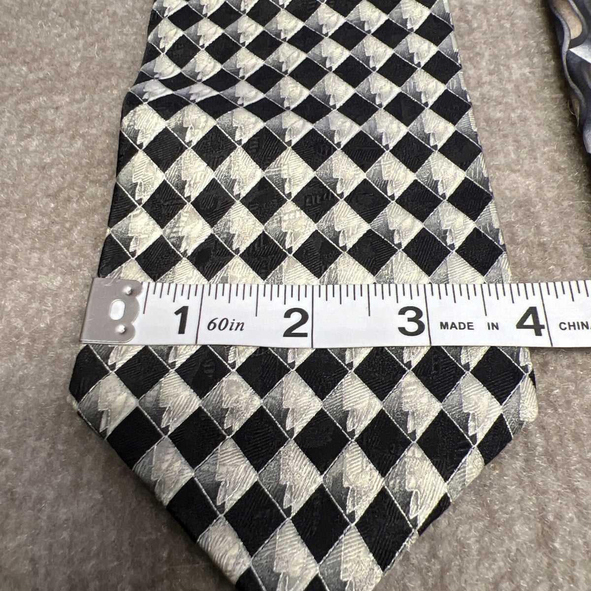 Mens Necktie Lot of 2 Silk Modern Geometric Pattern