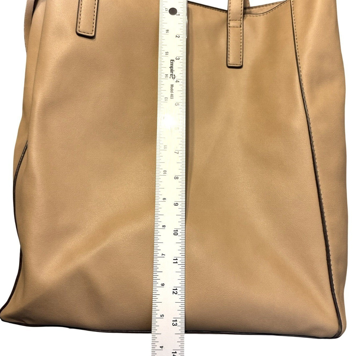 Steve Madden BTORI Tote Bag Women Large Camel Faux Leather Minimalist Boho NWT