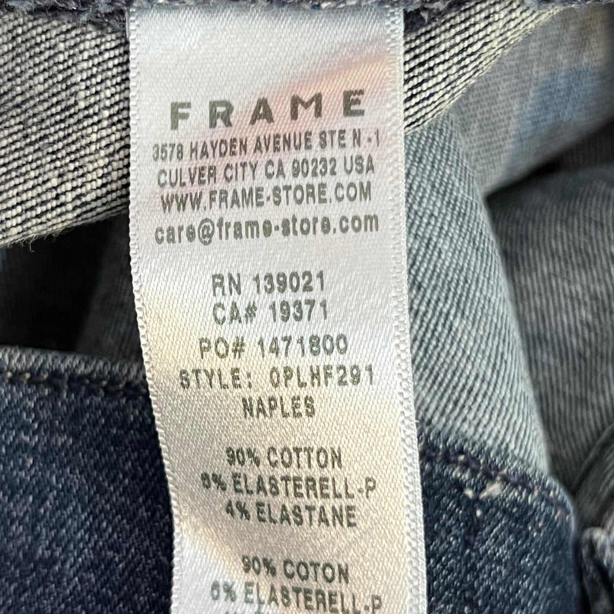 FRAME Le High Flare Jeans Womens 28 Dark Wash High Rise Stretch Denim Boho Chic