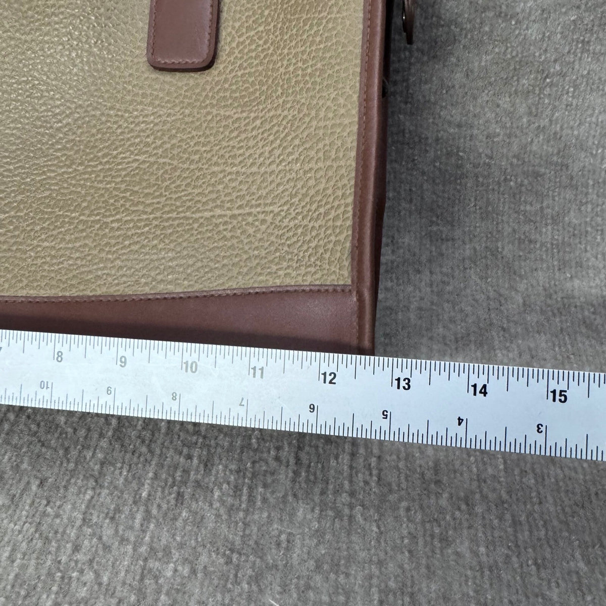 Vintage Guess Satchel Handbag, Structured Shoulder Bag, Tan Brown Plaid Lining