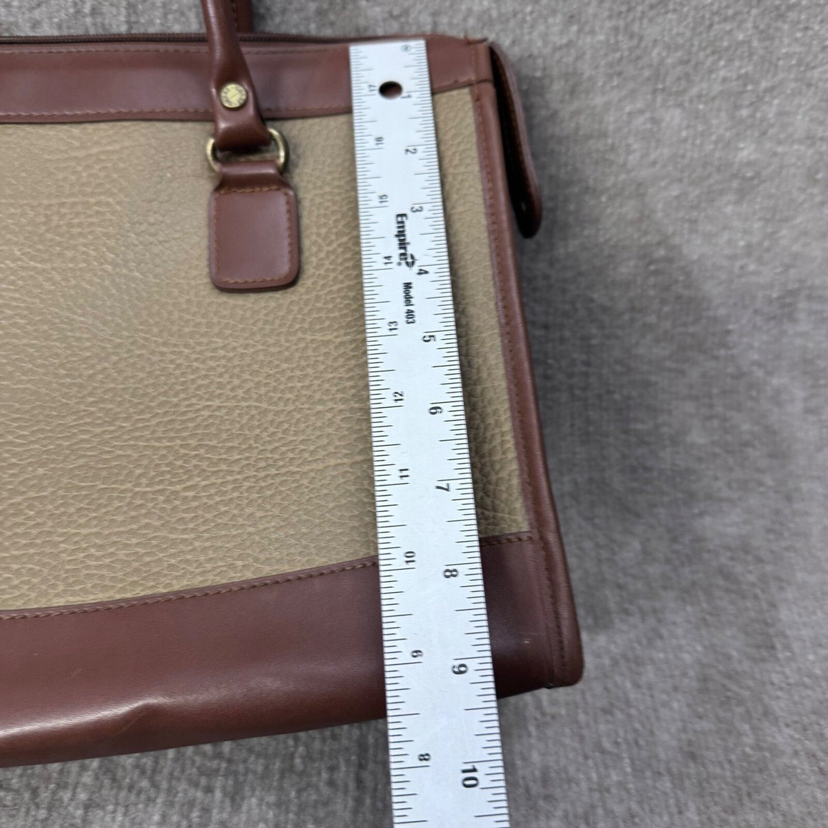 Vintage Guess Satchel Handbag, Structured Shoulder Bag, Tan Brown Plaid Lining