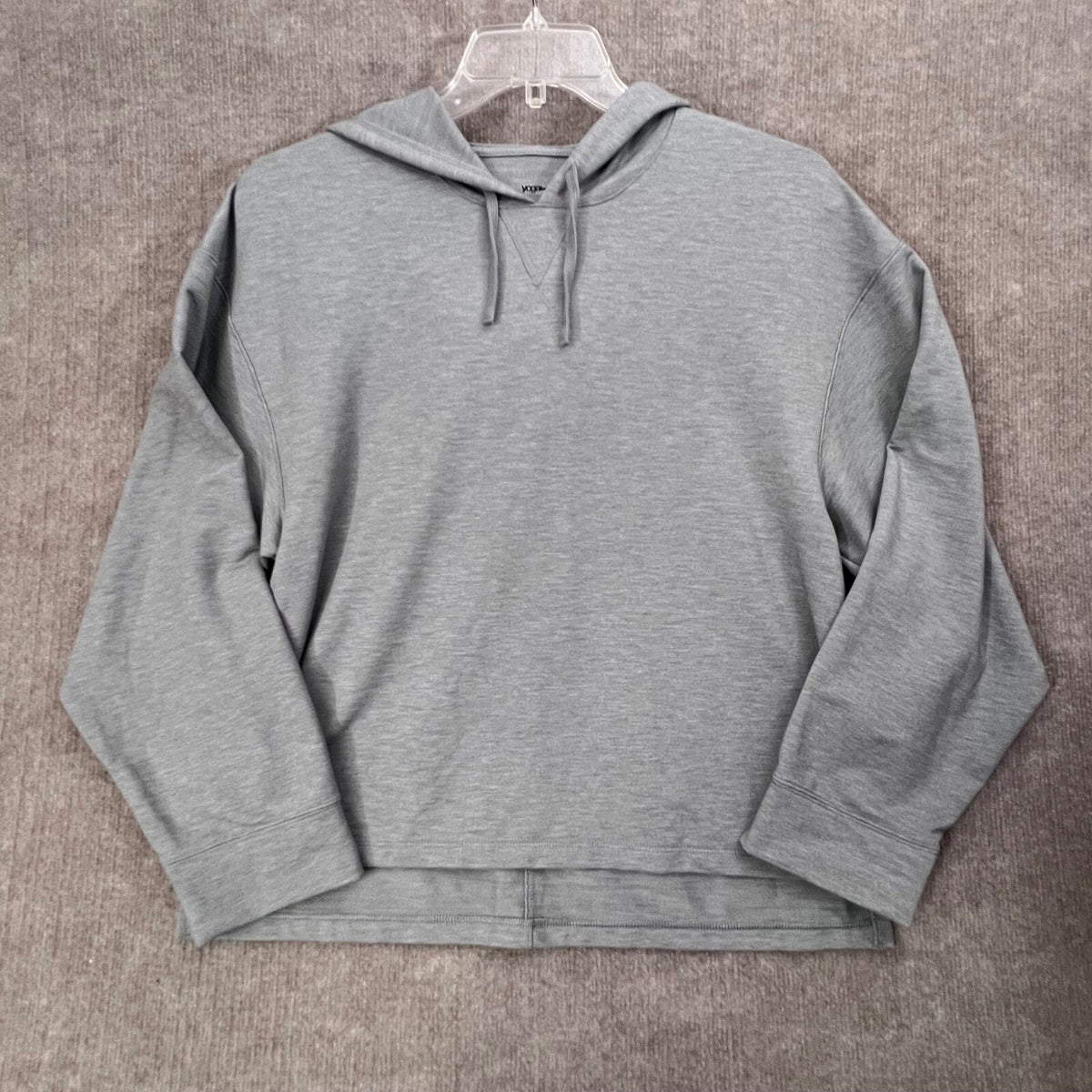 Nike Yoga Dri-FIT Hoodie Womens Small Gray Pullover Sweatshirt Activewear