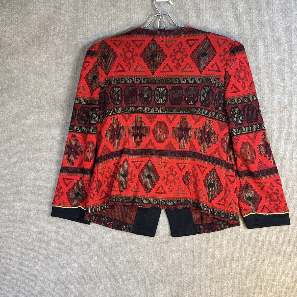 Tina Barrie Petites Jacket 12 USA L Southwest Print Cardigan Statement Sweater