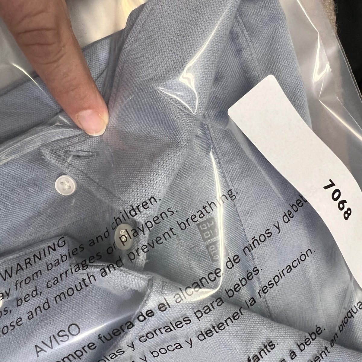 Uniqlo AIRism Polo Shirt Men's Large L Short Sleeve Button Blue Casual