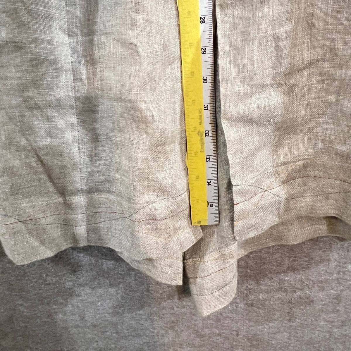 Johnny Was Linen Button Down Duster Coat Womens Small Tan Long Sleeve Coastal