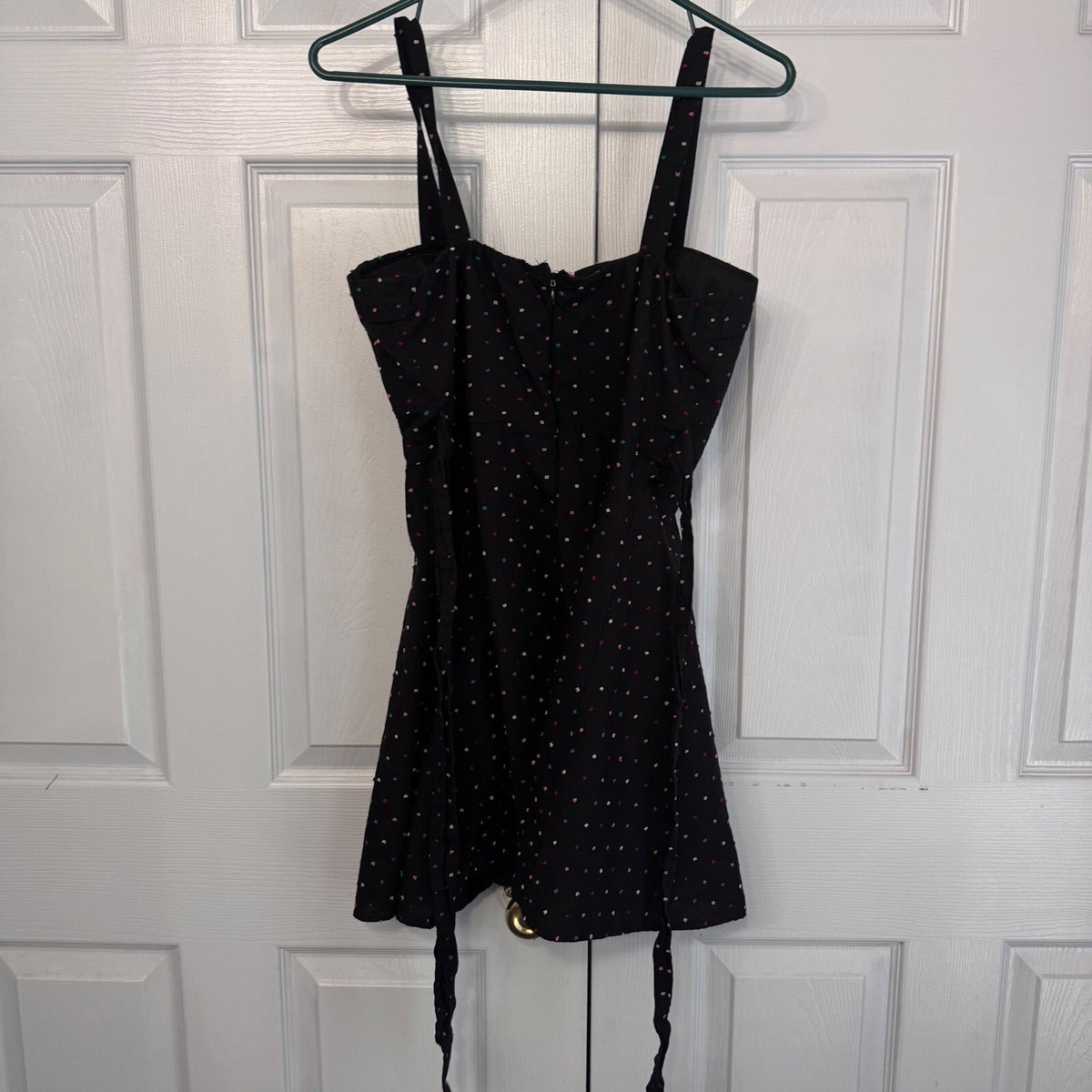 Heart Soul Sun Dress Women Birdseye Dot Sleeveless Sweetheart Indie Summer
