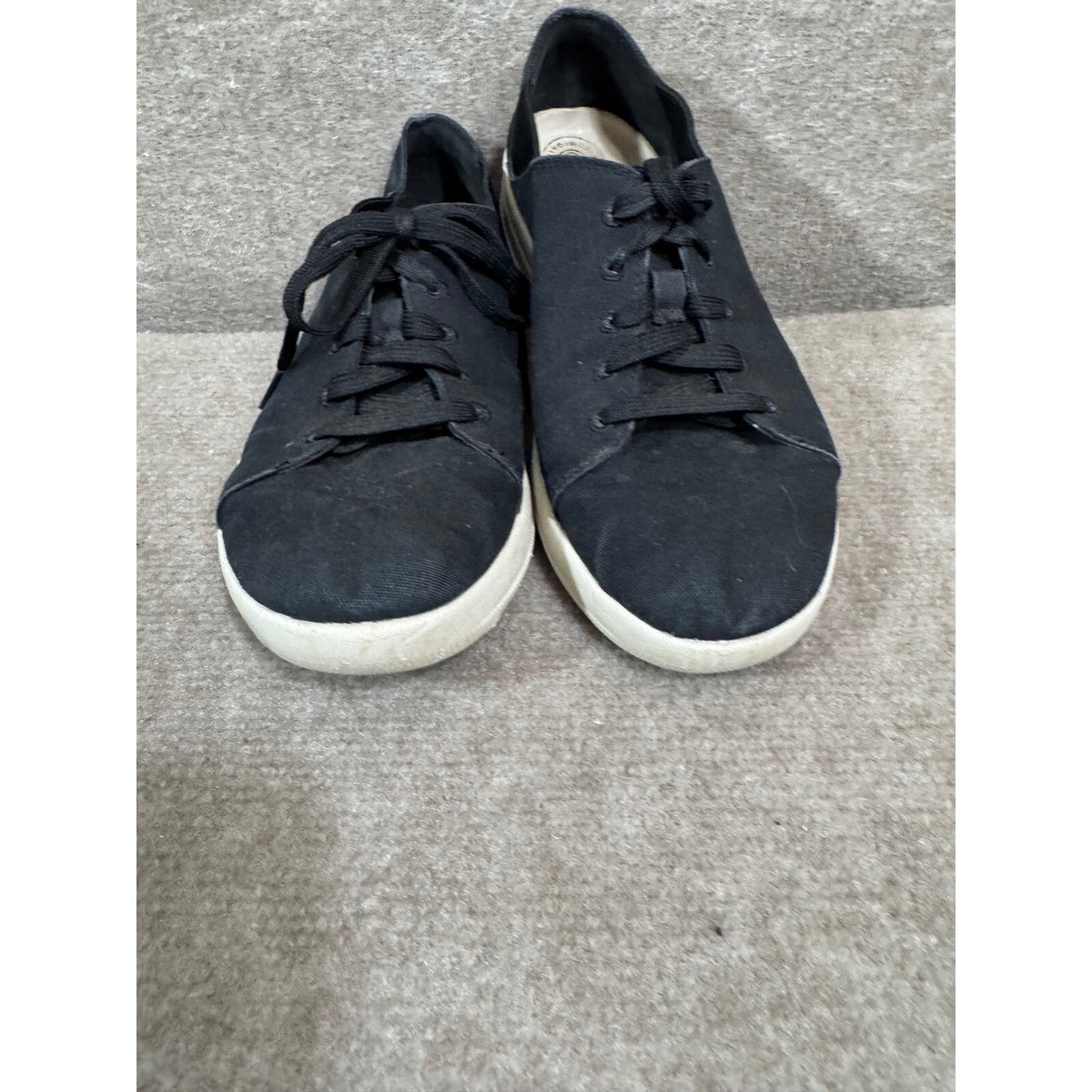 FitFlop Canvas Sneakers Women 9 Black Anatomicush Comfort Casual Minimalist