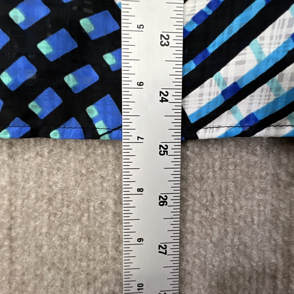Bon Worth Tunic Top Button Front 3/4 Sleeve Geometric LP Lightweight Comfort