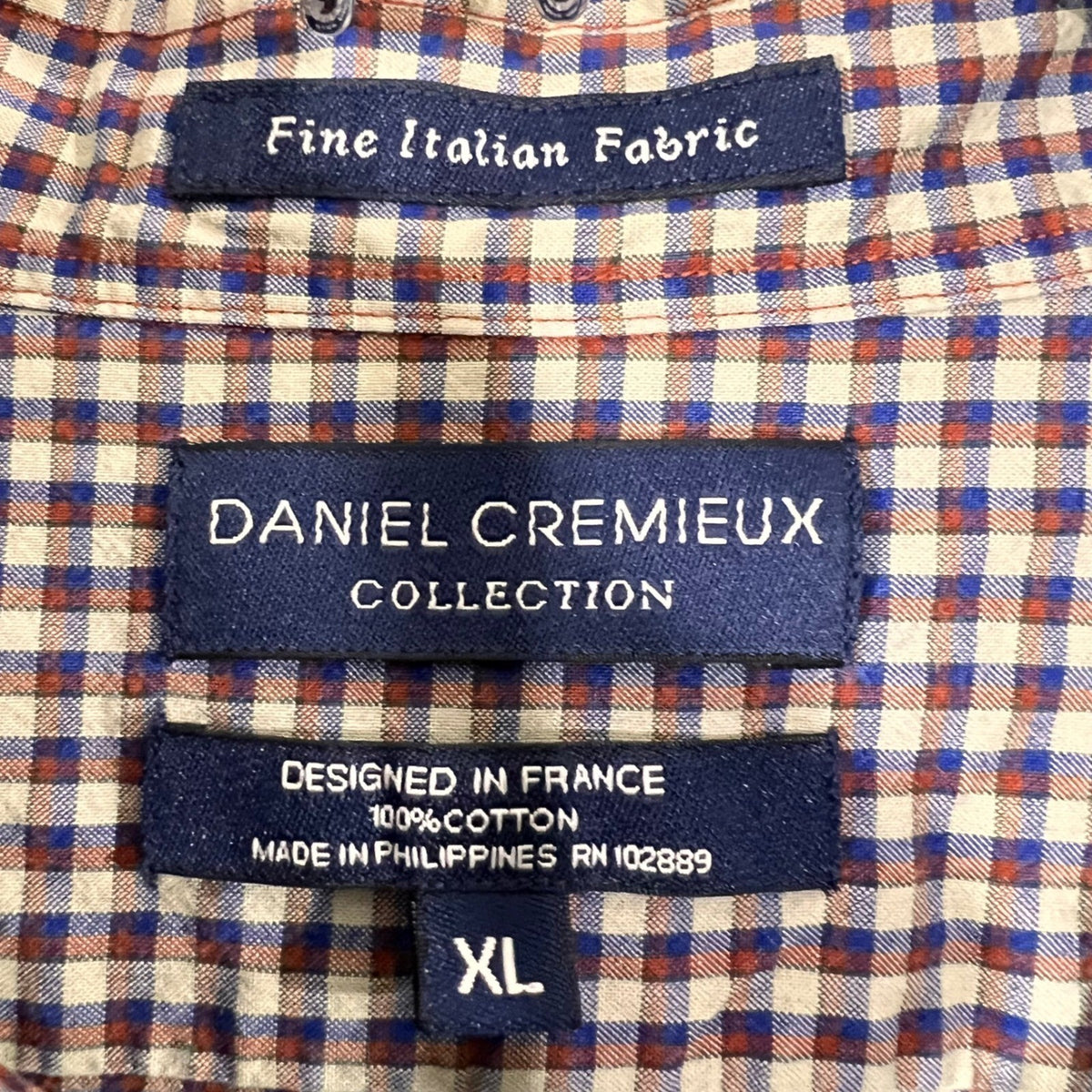 Daniel Cremieux Button Down Shirt Mens XL Plaid Long Sleeve Cotton Preppy