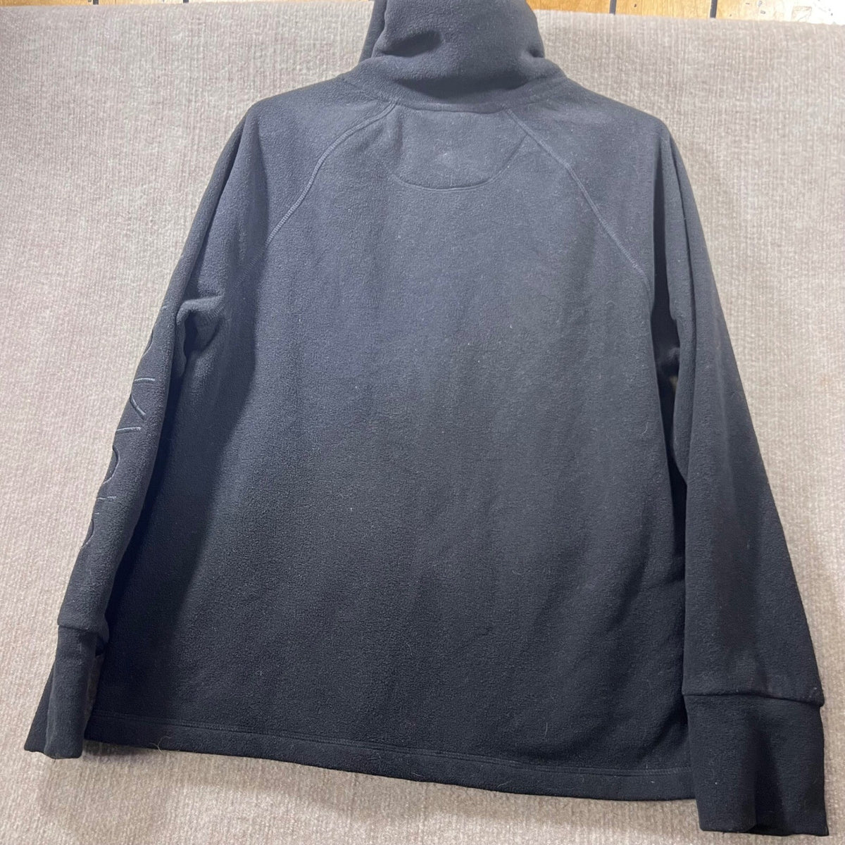 Calvin Klein Performance Black Fleece Zip Up Jacket L G Dry Fit Headphone Access